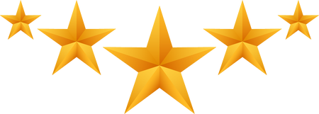 Five golden rating star